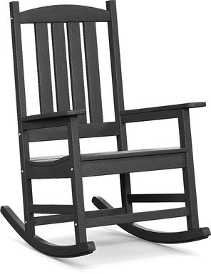 Brocky Black Outdoor Rocking Chair