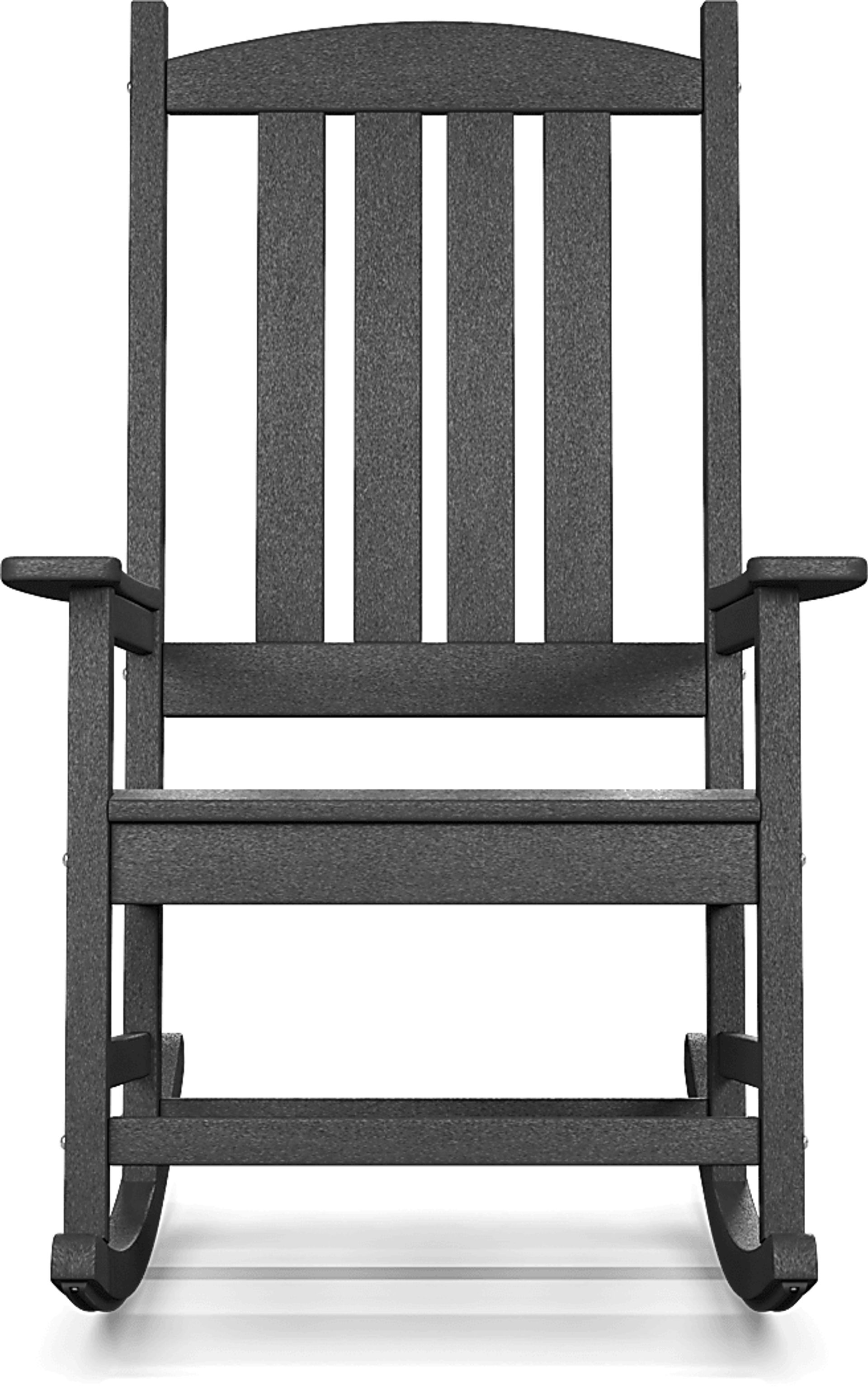 Brocky Black Outdoor Rocking Chair - Image 2