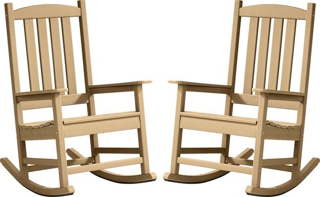 Brocky Brown Outdoor Rocking Chair, Set of Two