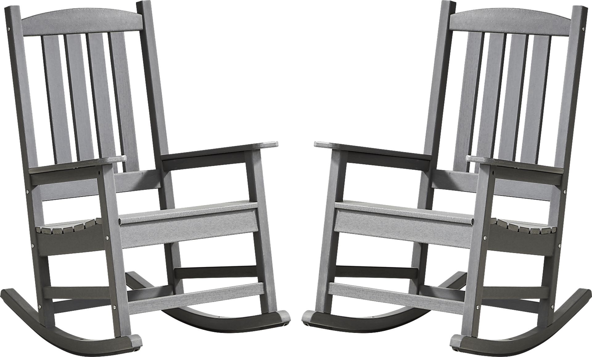 Brocky Gray Outdoor Rocking Chair, Set of Two - Image 1