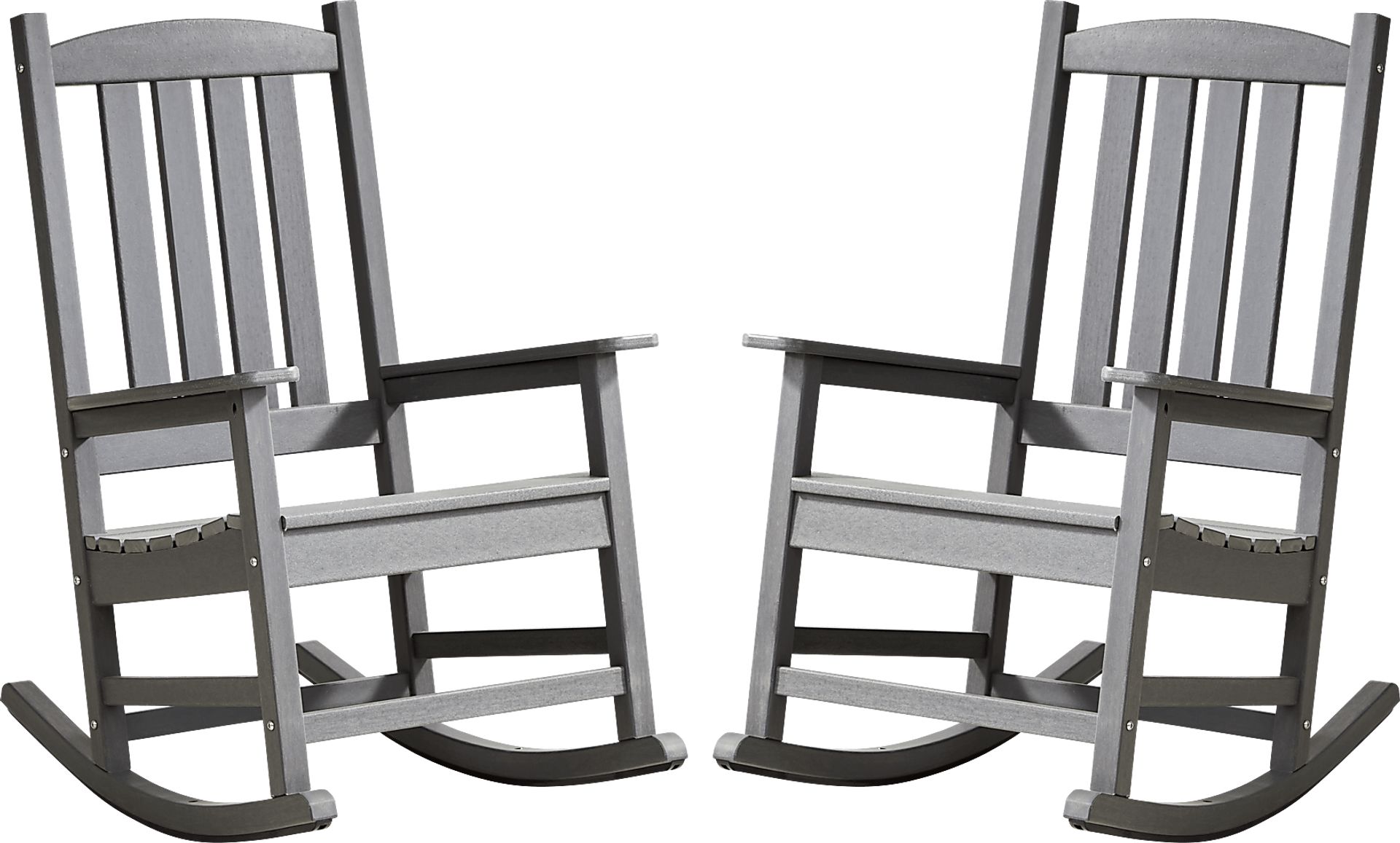 Brocky Gray Outdoor Rocking Chair, Set of Two - Image 1