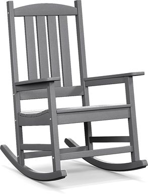 Brocky Gray Outdoor Rocking Chair