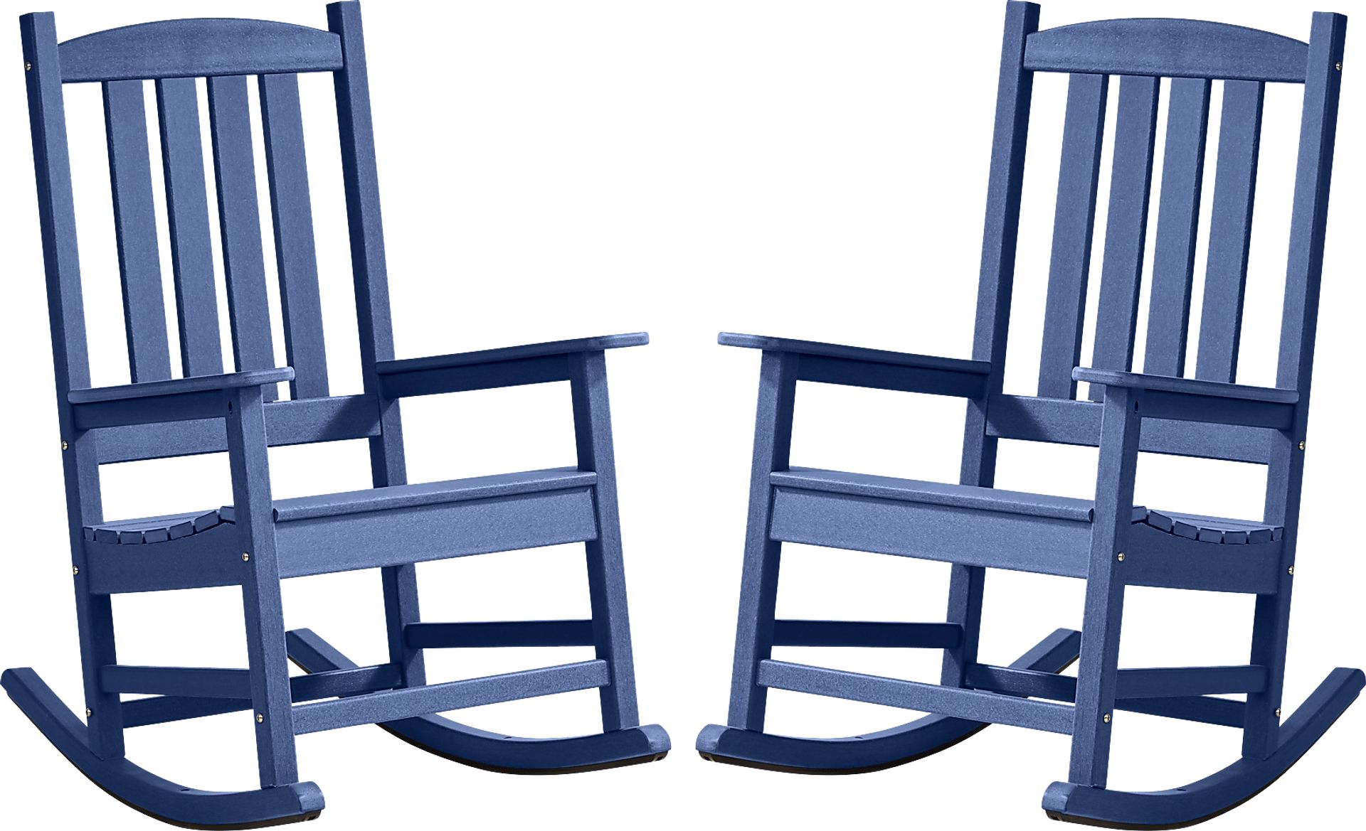 Brocky Navy Outdoor Rocking Chair, Set of Two - Image 1