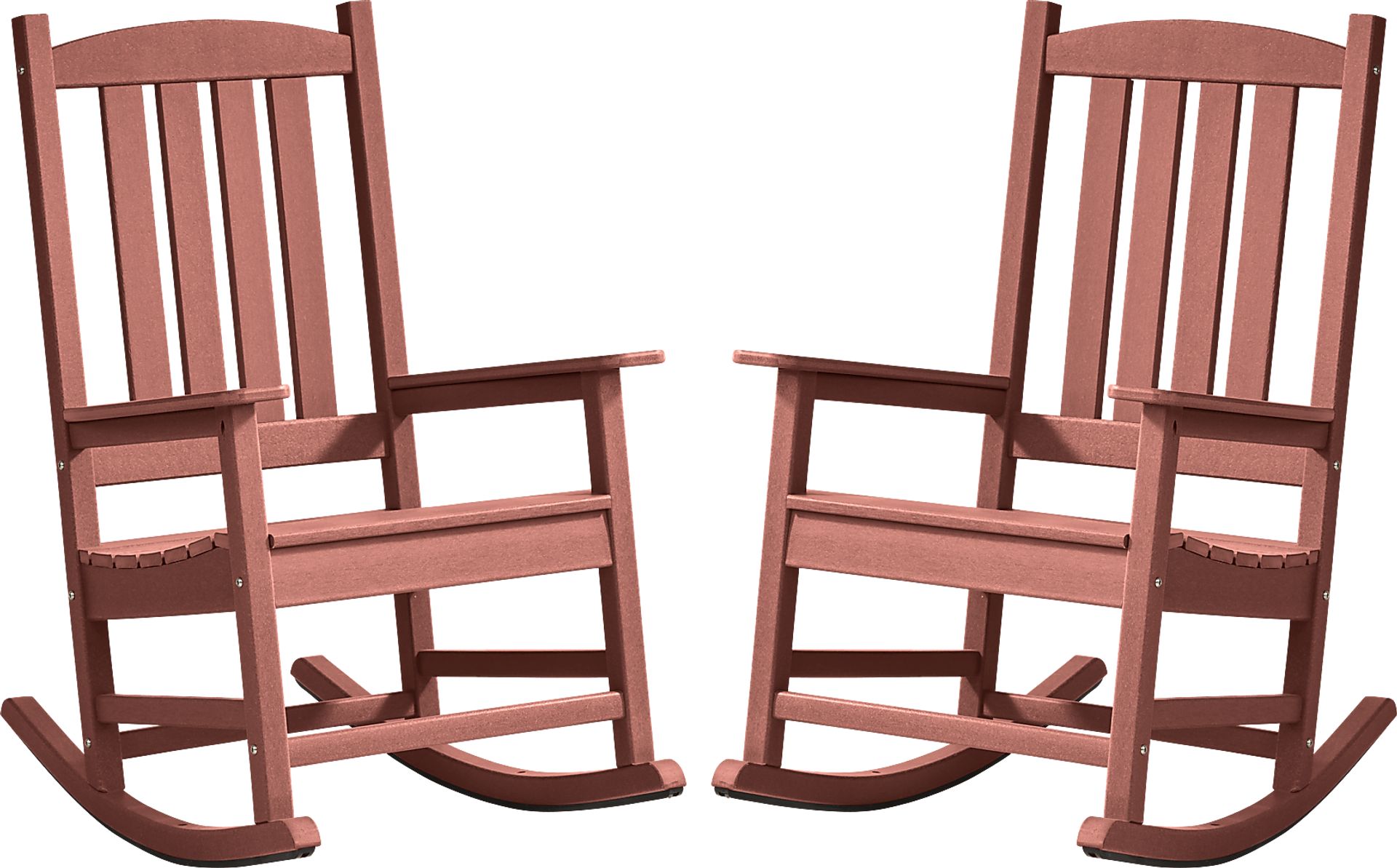 Brocky Red Outdoor Rocking Chair, Set of Two - Image 1