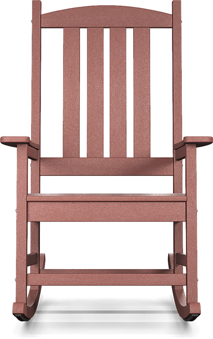 Brocky Red Outdoor Rocking Chair - Rooms To Go