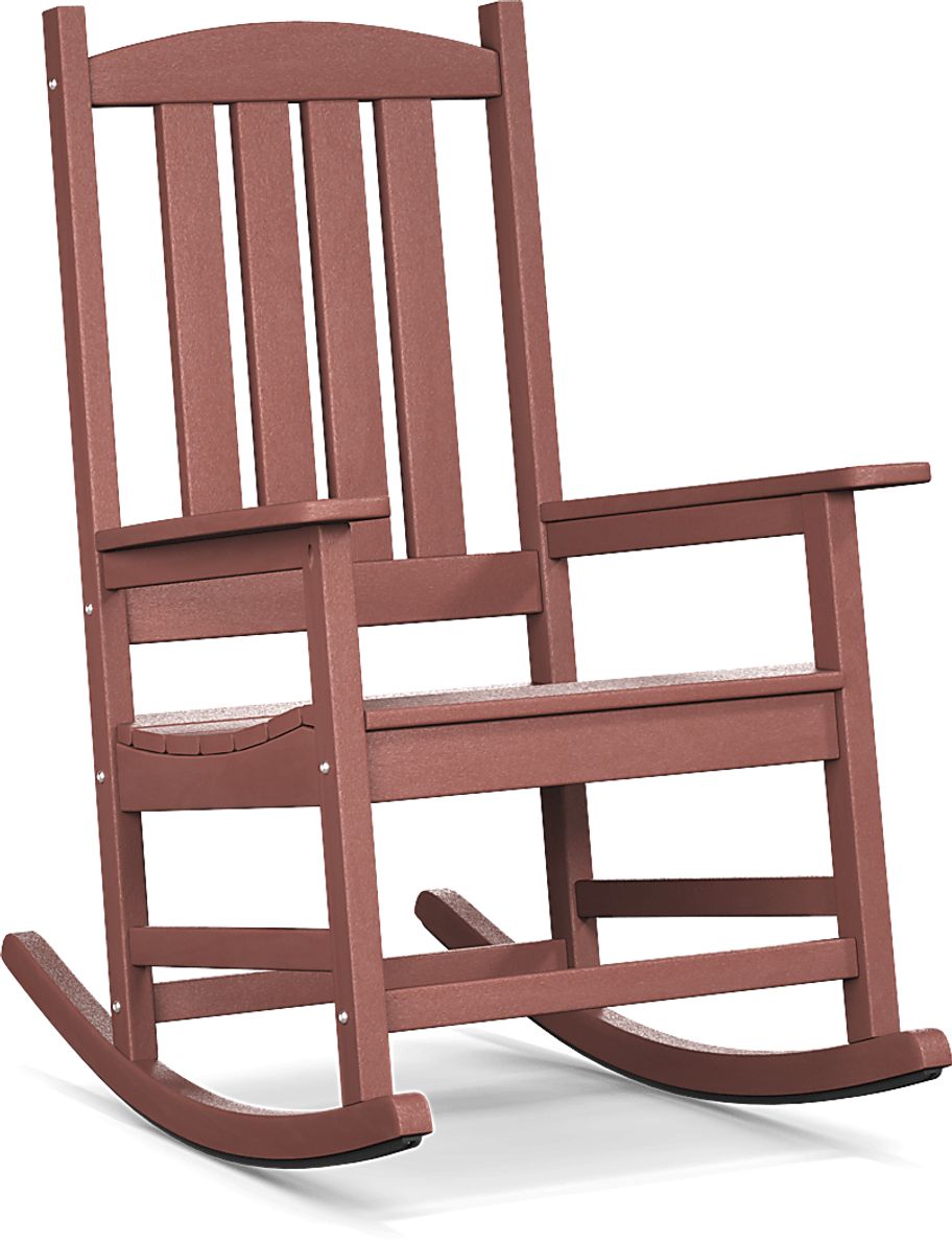 Brocky Red Outdoor Rocking Chair - Rooms To Go