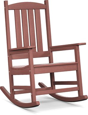 Brocky Red Outdoor Rocking Chair
