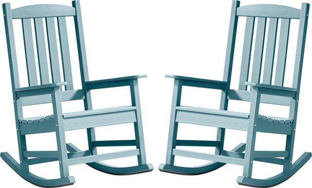 Brocky Sky Outdoor Rocking Chair, Set of Two - Thumbnail - Image 1