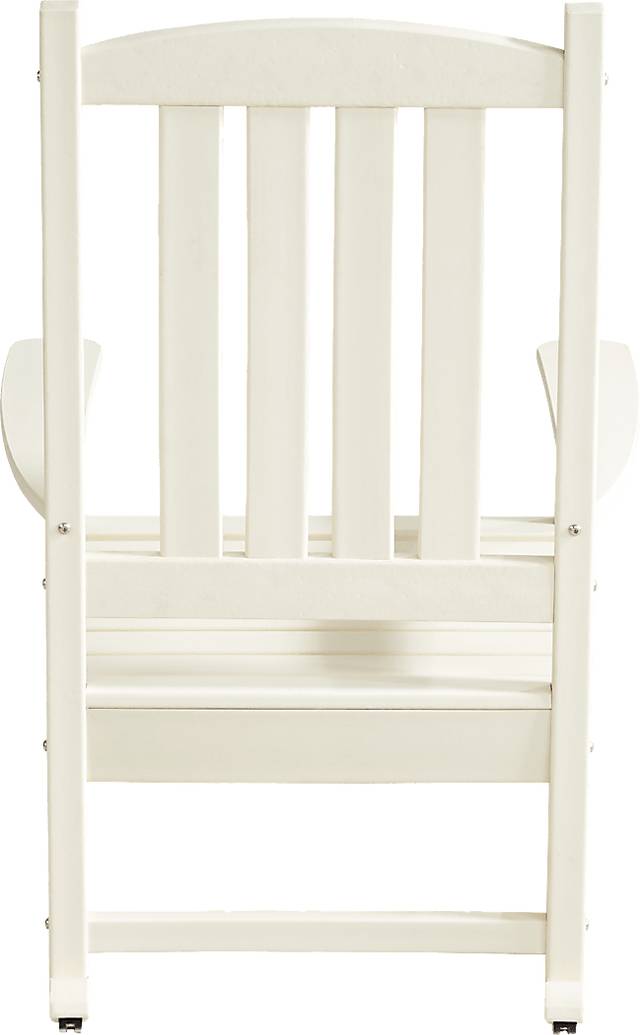 Brocky White Outdoor Rocking Chair - Thumbnail - Image 3