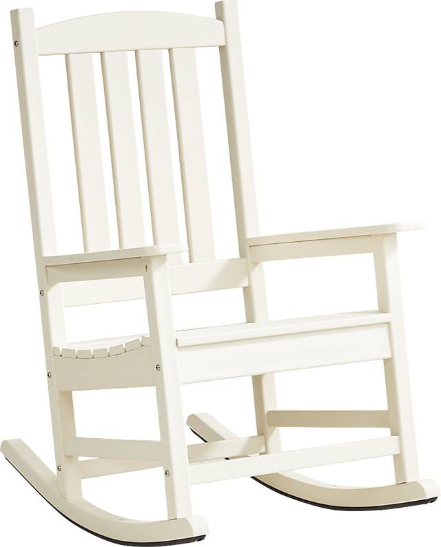 Brocky White Outdoor Rocking Chair - Thumbnail - Image 1