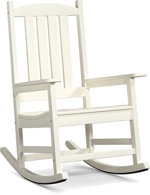 Brocky White Outdoor Rocking Chair
