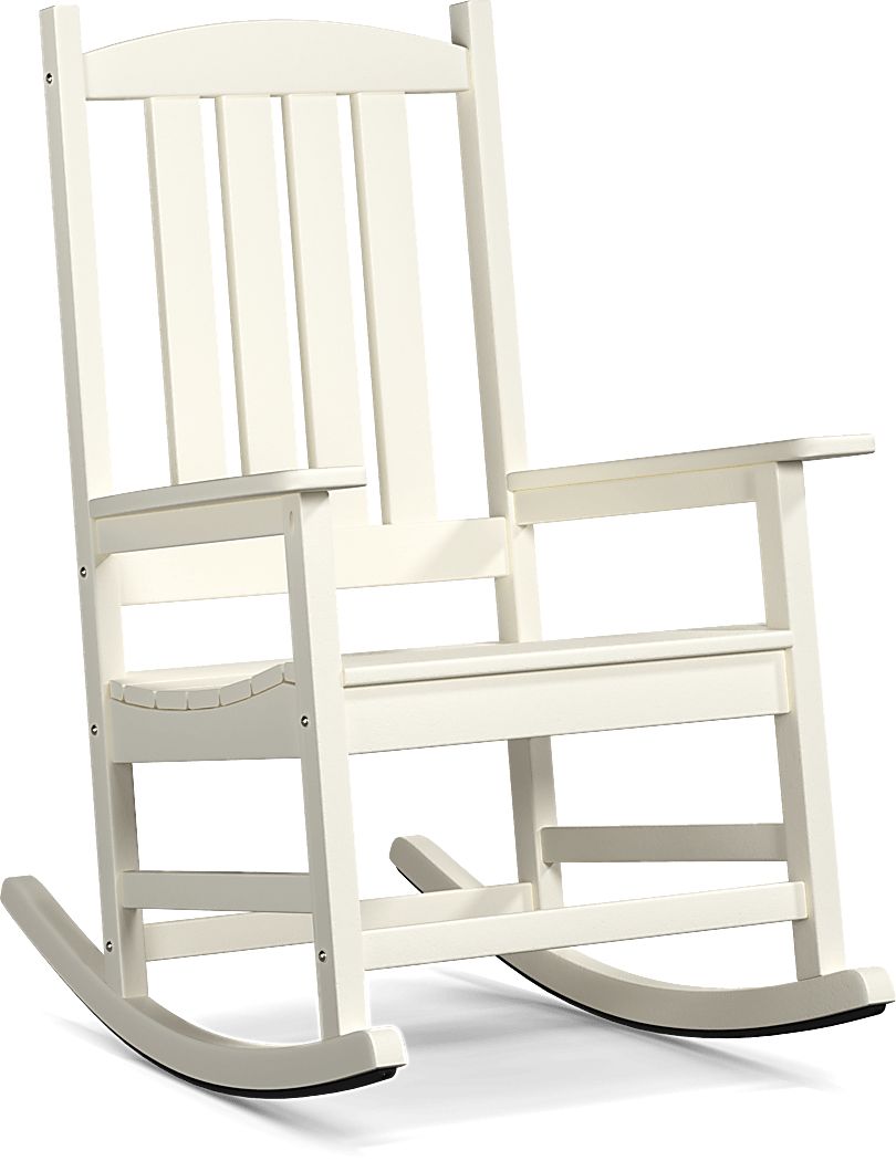 Brocky White Colors White Synthetic Fabric Outdoor Rocking Chair   Brocky White Outdoor Rocking Chair 71514422 Image Item