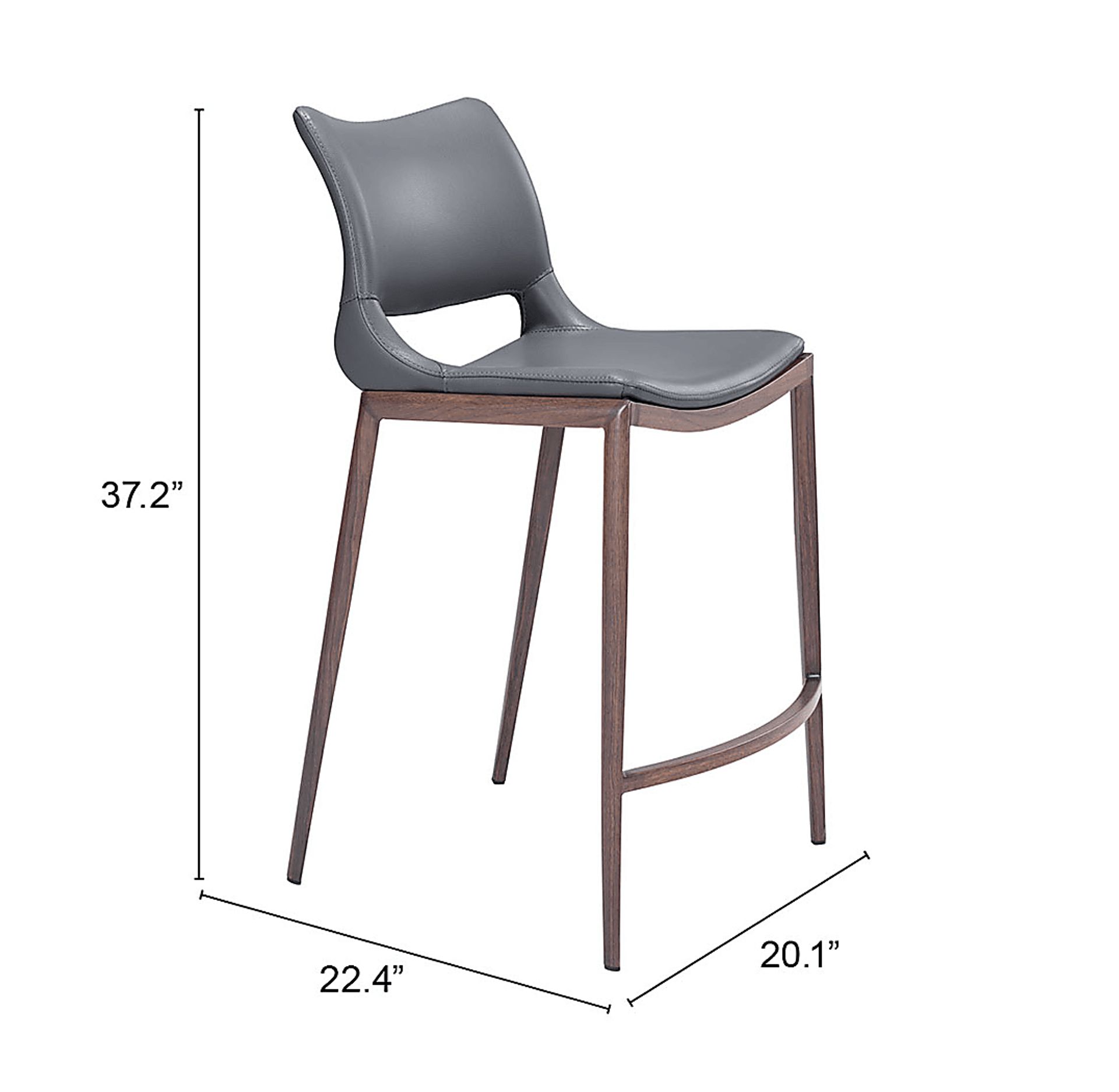Brocton Gray Counter Height Stool, Set of 2 - Image 8