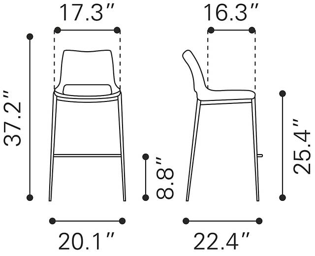 Brocton Gray Counter Height Stool, Set of 2 - Thumbnail - Image 9