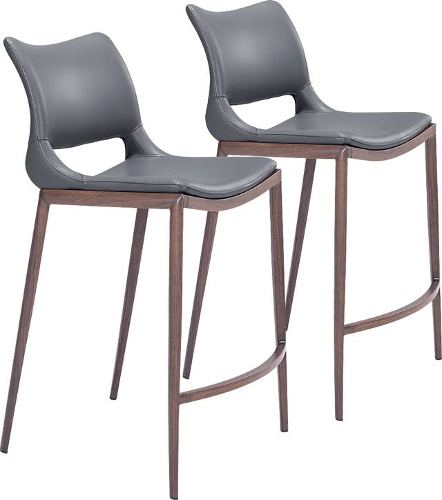 Brocton Gray Counter Height Stool, Set of 2 - Thumbnail - Image 1