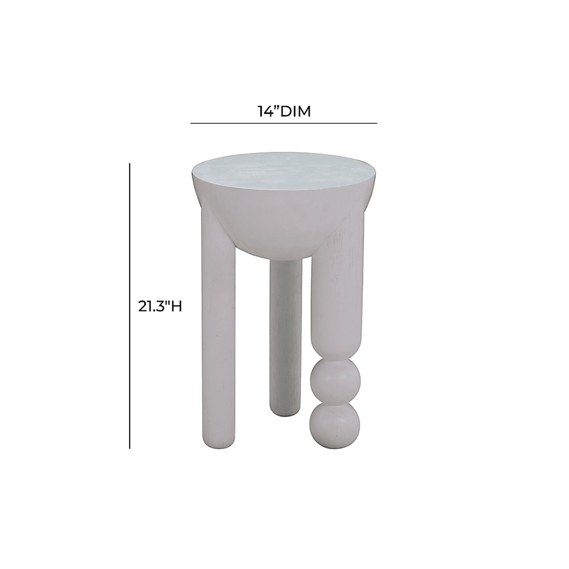 Brodiea White End Table - Image 8