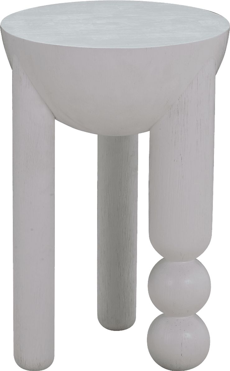 Brodiea White End Table