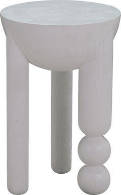 Brodiea White End Table
