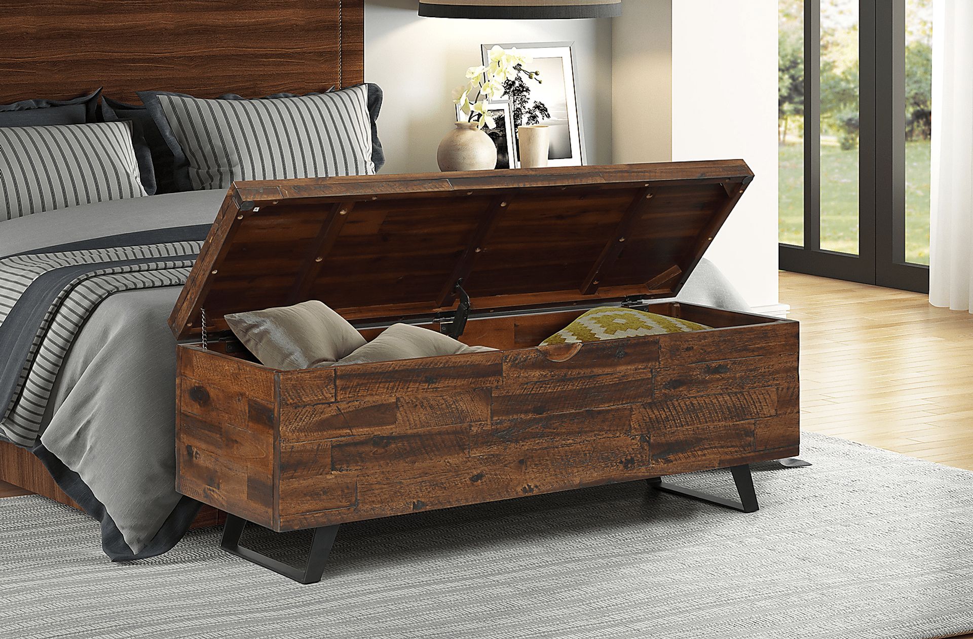 Brodnex Brown Storage Trunk - Image 6