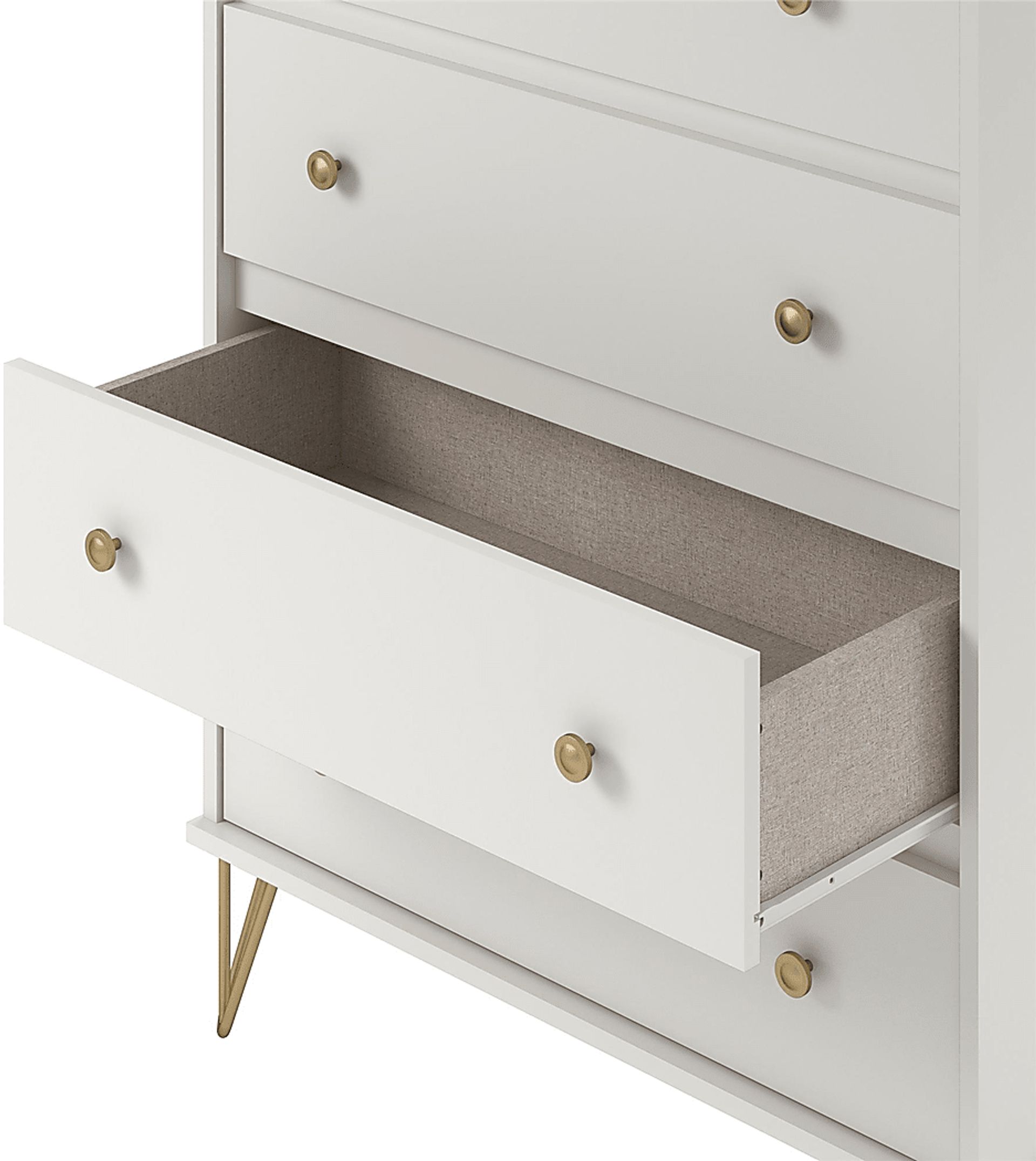 Brogden White 4 Drawer Dresser - Image 7