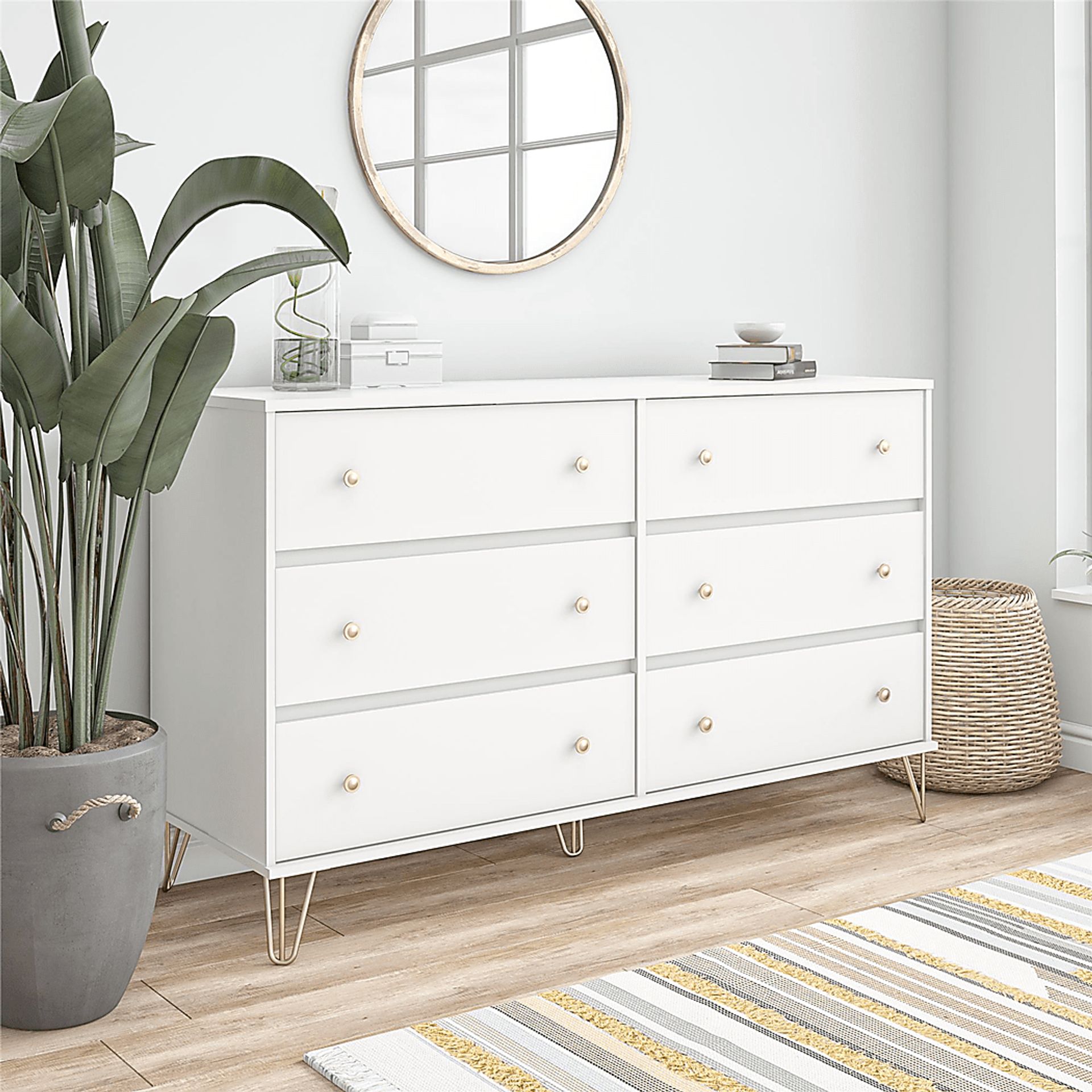 Brogden White 6 Drawer Dresser - Image 9