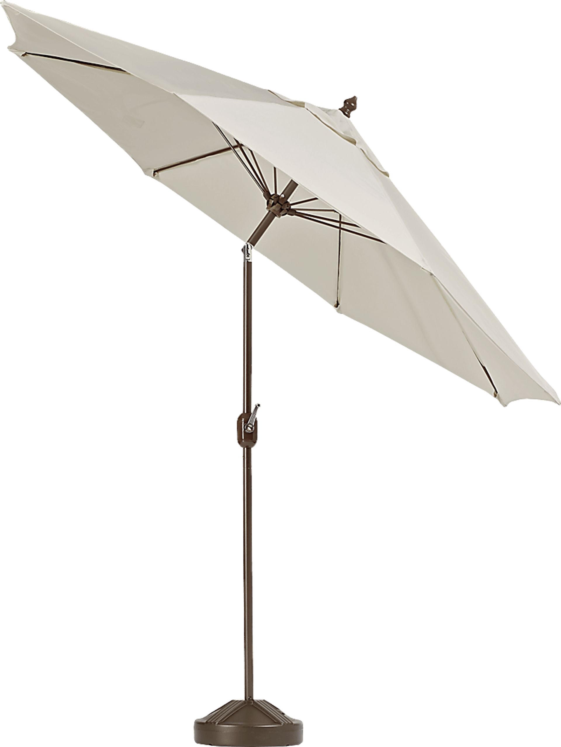 Brolly 9' Octagon Outdoor Beige Umbrella with 50 lb.  Base - Image 2