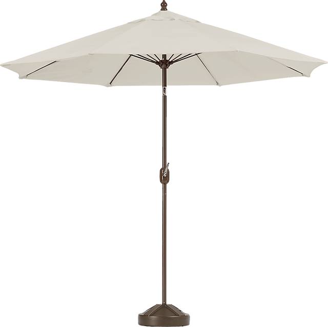 Brolly 9' Octagon Outdoor Beige Umbrella with 50 lb.  Base - Thumbnail - Image 1