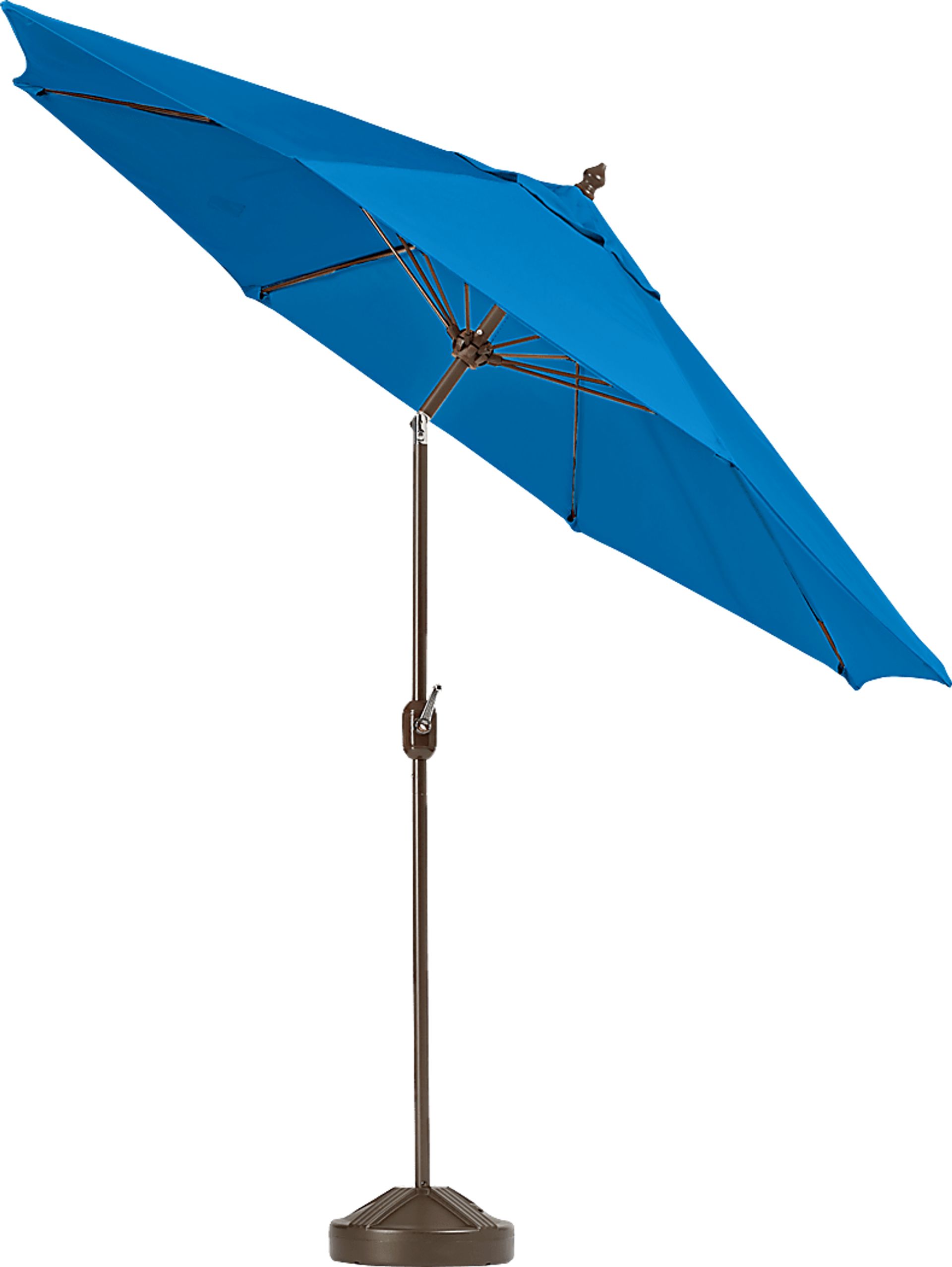 Brolly 9' Octagon Outdoor Blue Umbrella with 50 lb. Base - Image 2