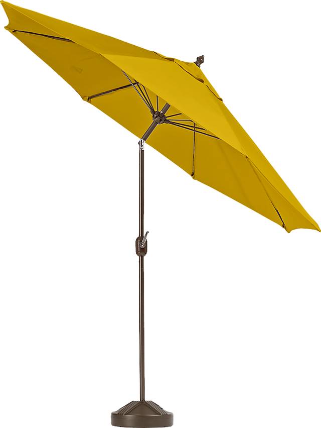Brolly 9' Octagon Outdoor Lemon Umbrella with 50 lb. Base - Thumbnail - Image 2