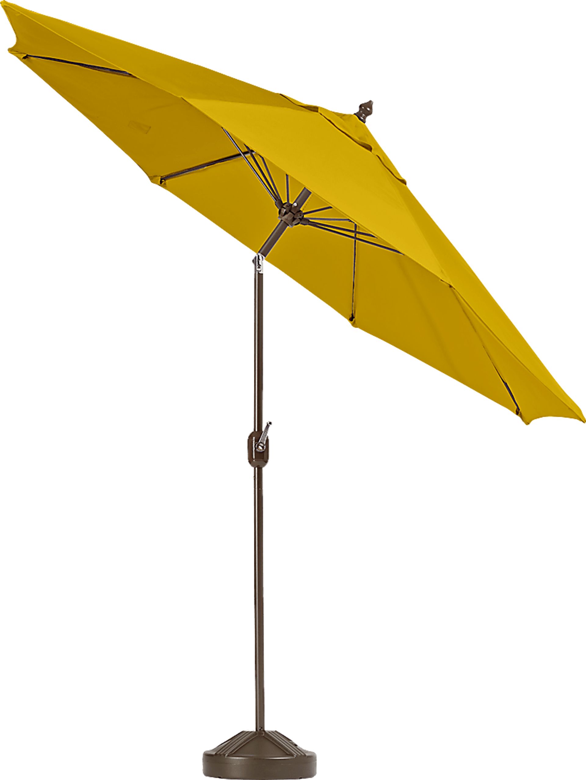 Brolly 9' Octagon Outdoor Lemon Umbrella with 50 lb. Base - Image 2
