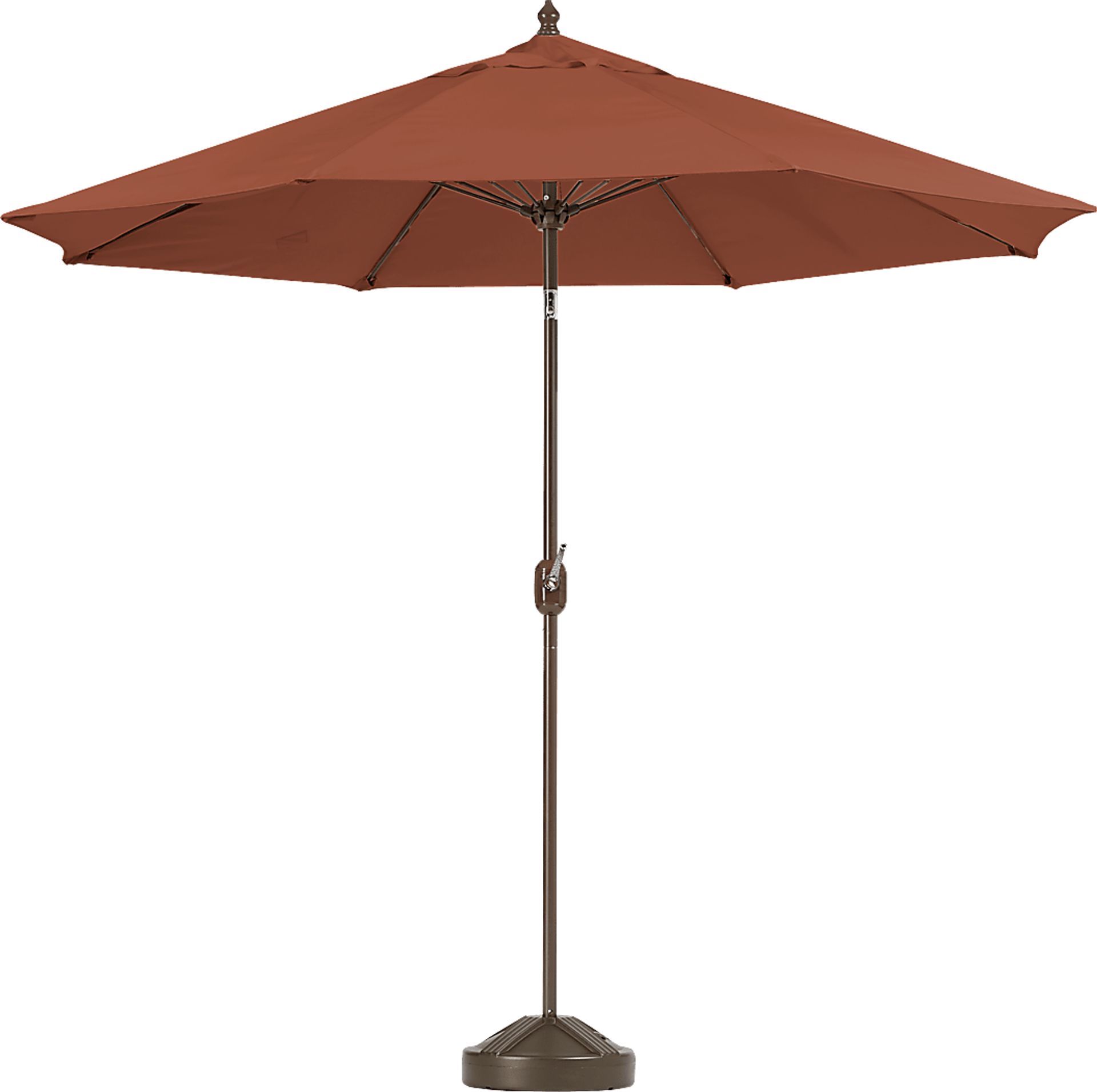 Brolly 9' Octagon Outdoor Rust Umbrella with 50 lb. Base - Image 1