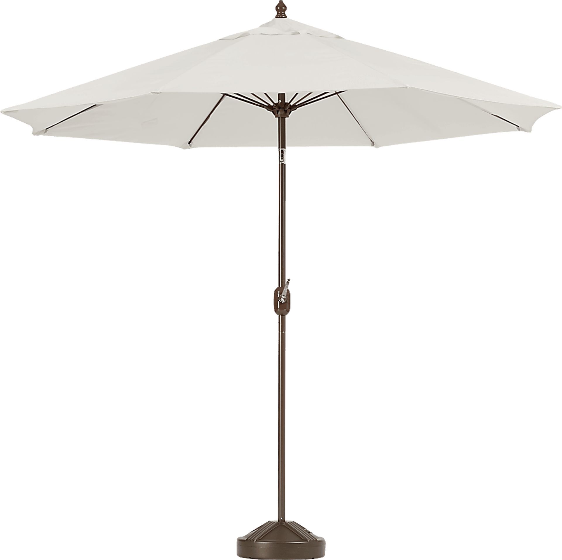 Brolly 9' Octagon Outdoor Vanilla Umbrella with 50 lb. Base - Image 1