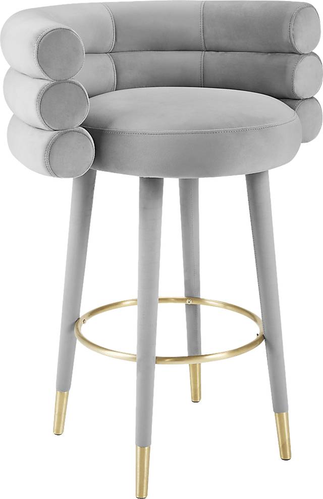 Bromelia Gray Barstool - Thumbnail - Image 1