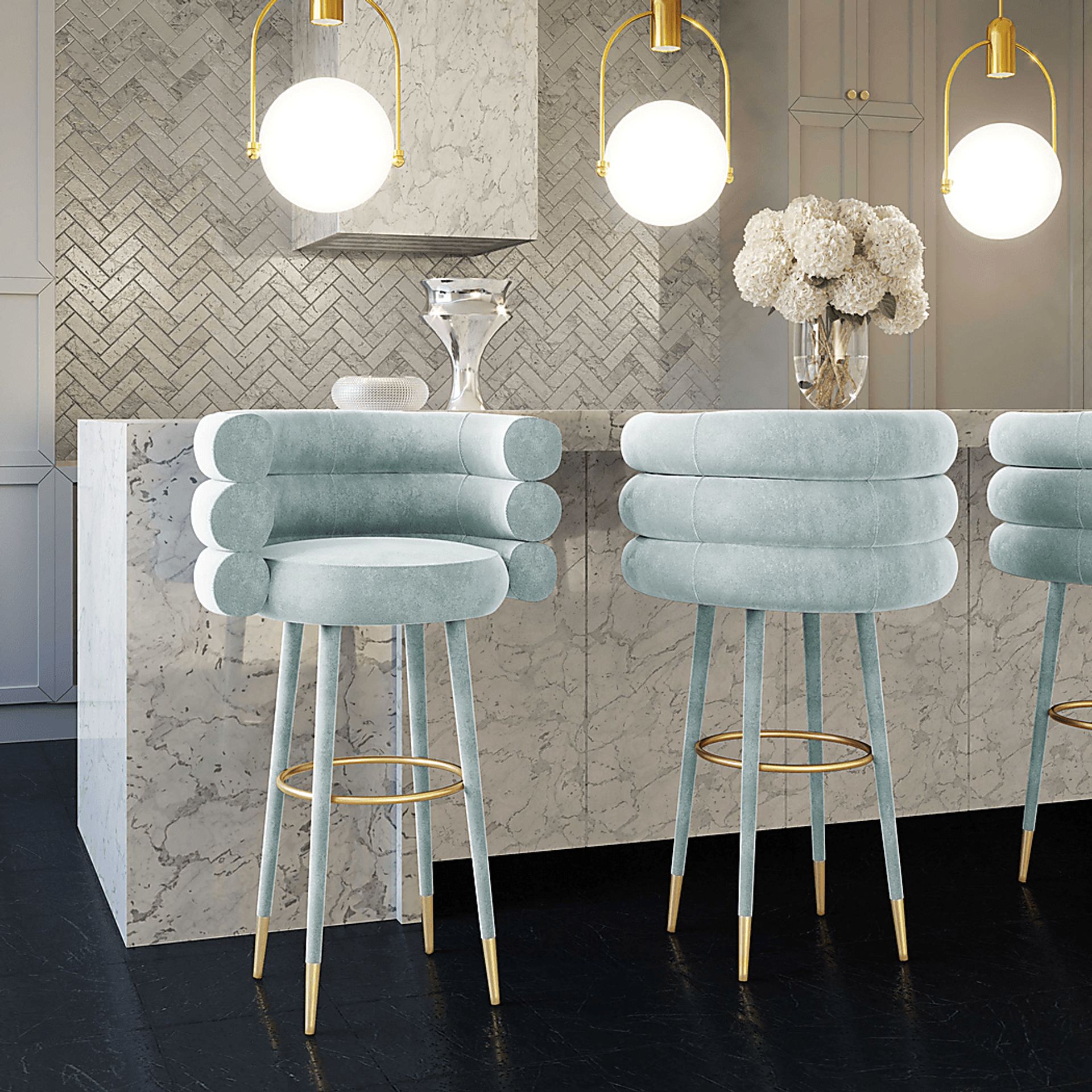 Bromelia Seafoam Green Barstool - Image 2