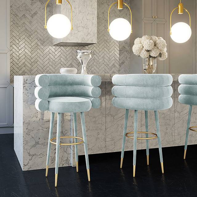 Bromelia Seafoam Green Counter Stool - Thumbnail - Image 2