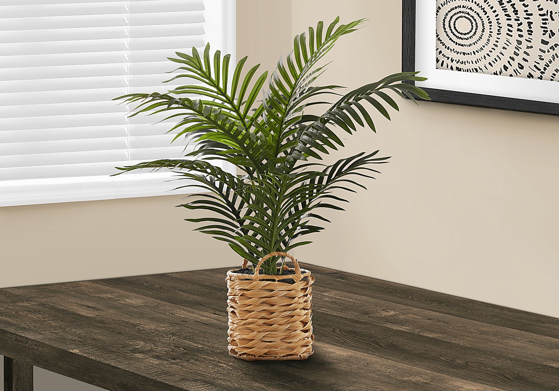 Bromeliad Green Artificial Palm Plant - Image 2