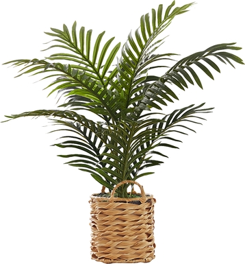 Bromeliad Green Artificial Palm Plant