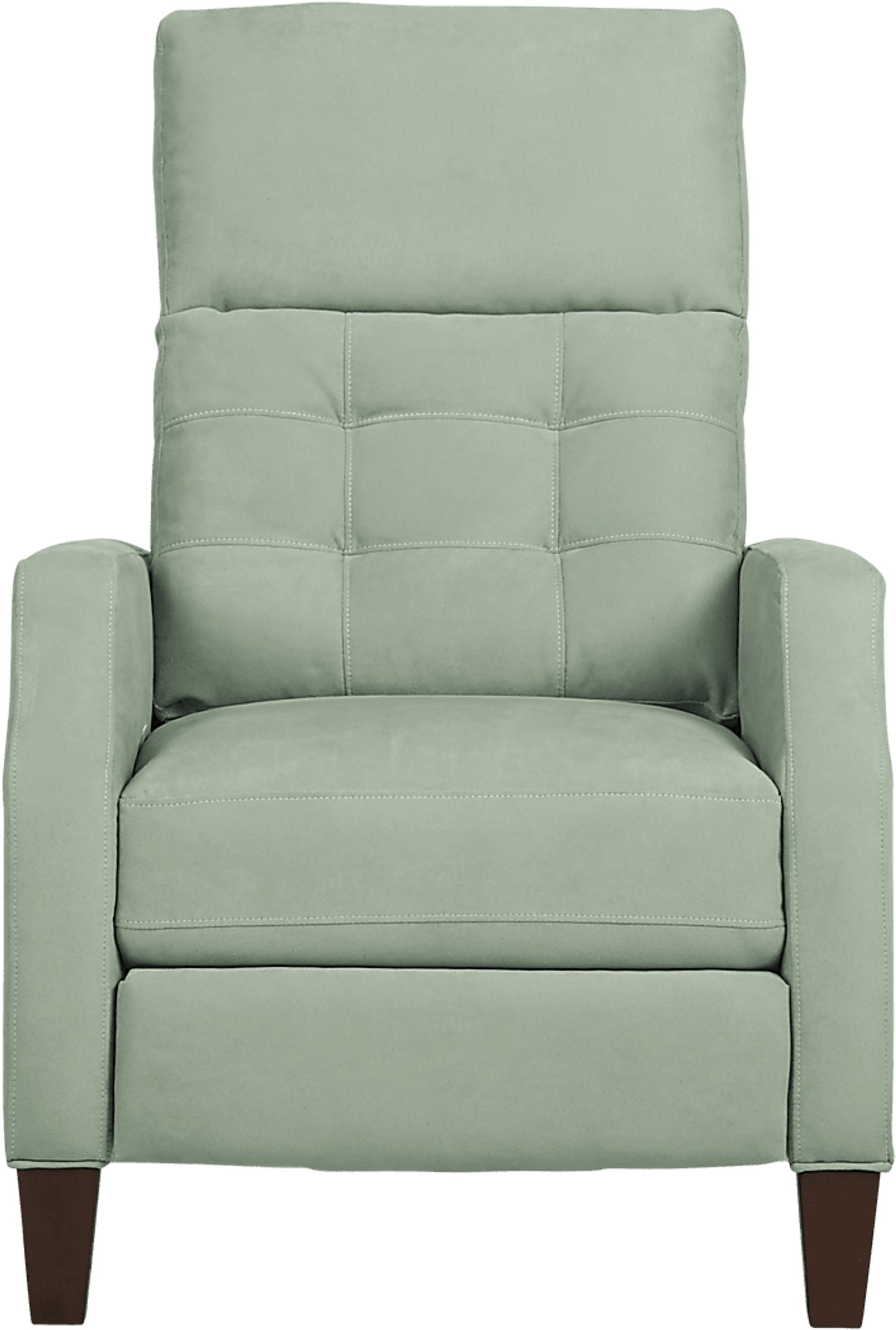 Bromfield Aqua Microfiber Pushback Recliner - Image 1