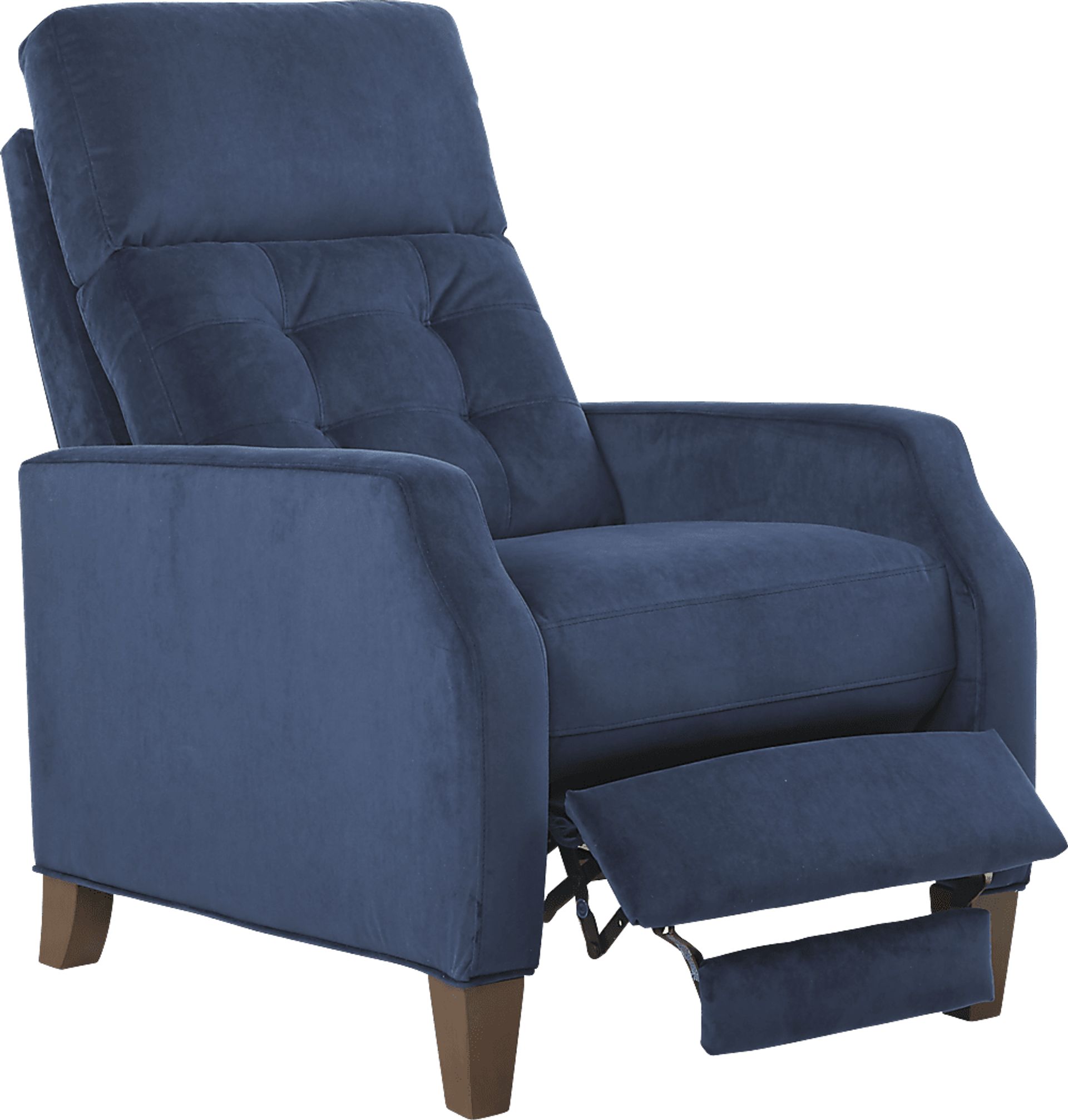 Bromfield Navy Plush Pushback Recliner - Image 2