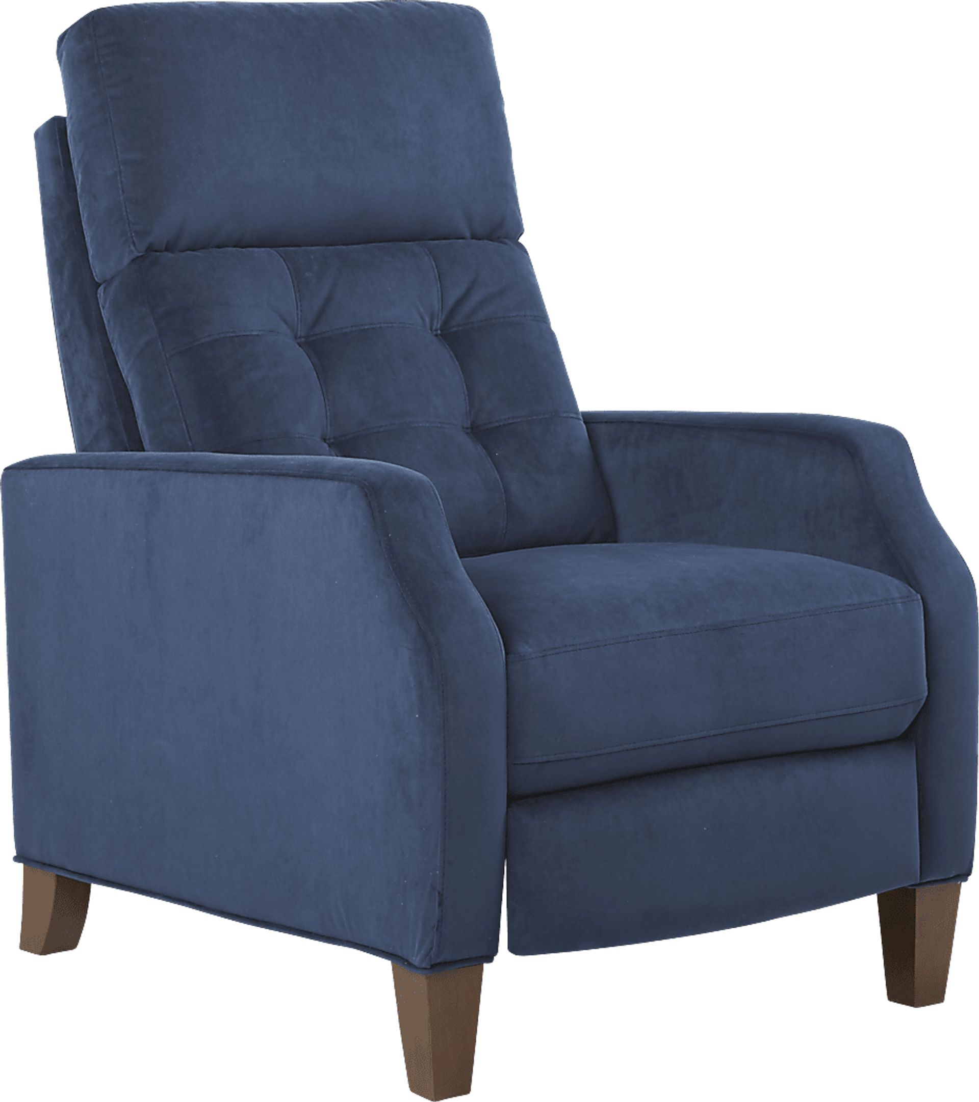 Bromfield Navy Plush Pushback Recliner - Image 1