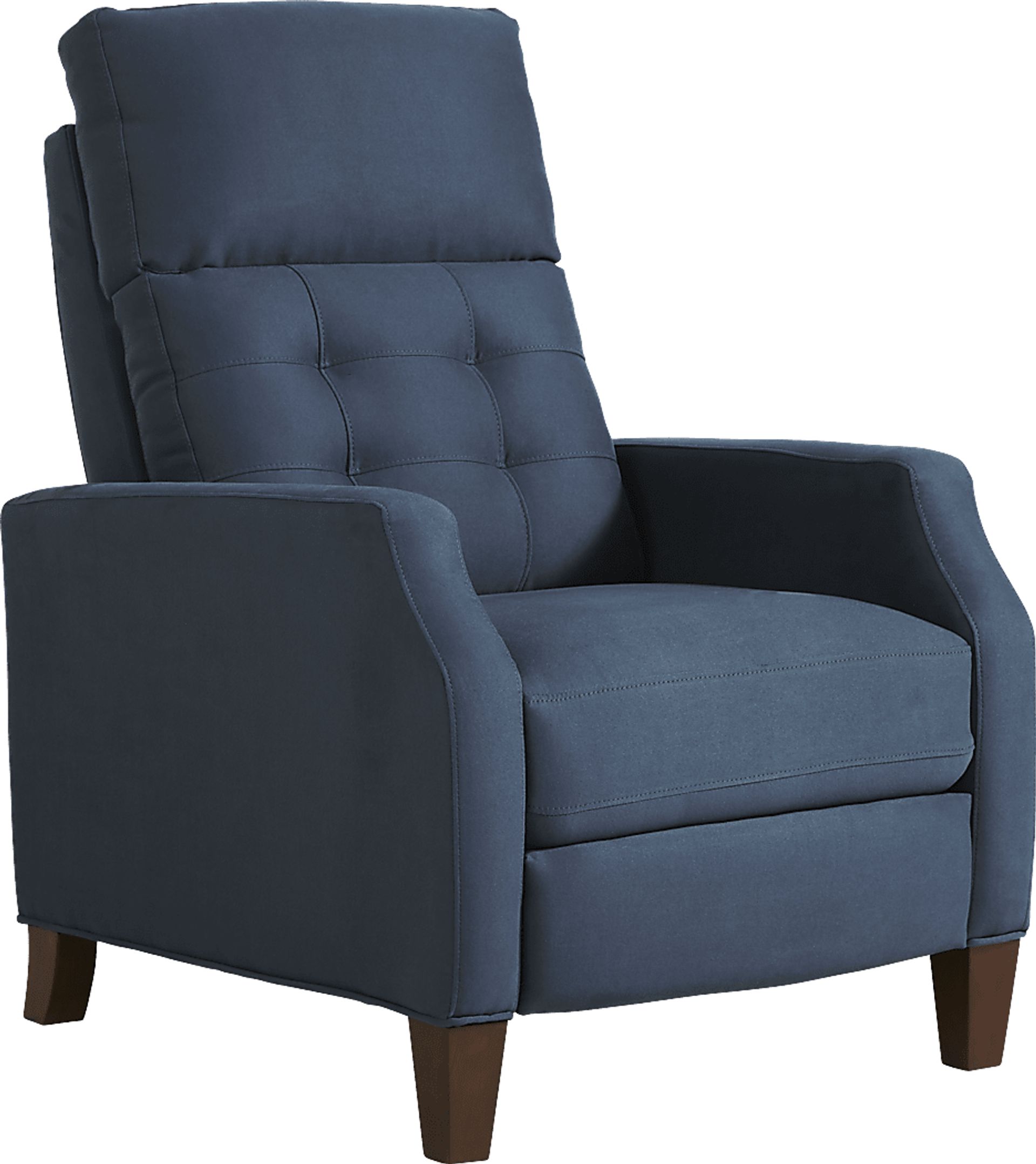 Bromfield Sapphire Microfiber Pushback Recliner - Image 1