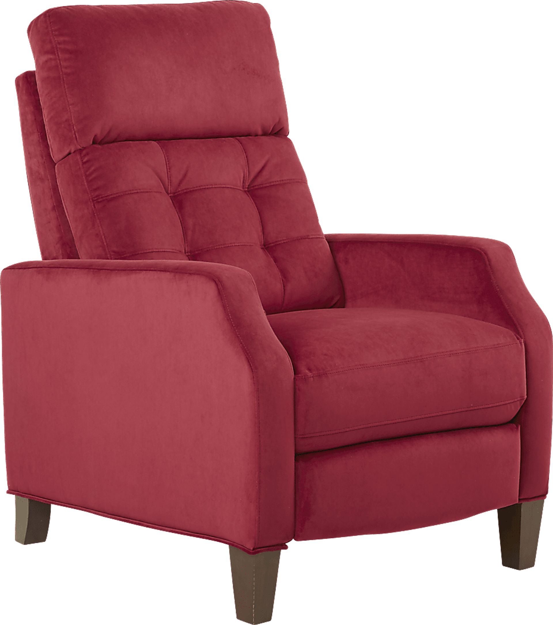 Bromfield Scarlet Plush Pushback Recliner - Image 1