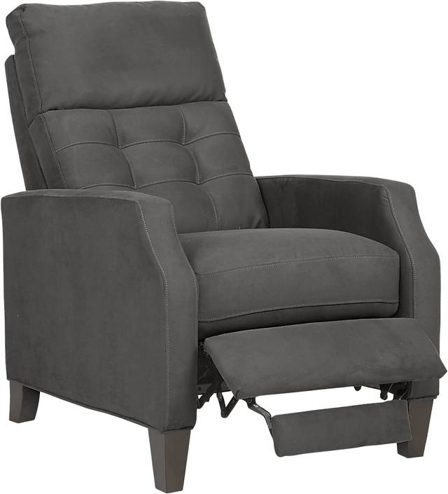 Bromfield Slate Microfiber Pushback Recliner - Thumbnail - Image 2