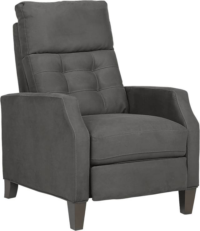 Bromfield Slate Microfiber Pushback Recliner - Thumbnail - Image 1