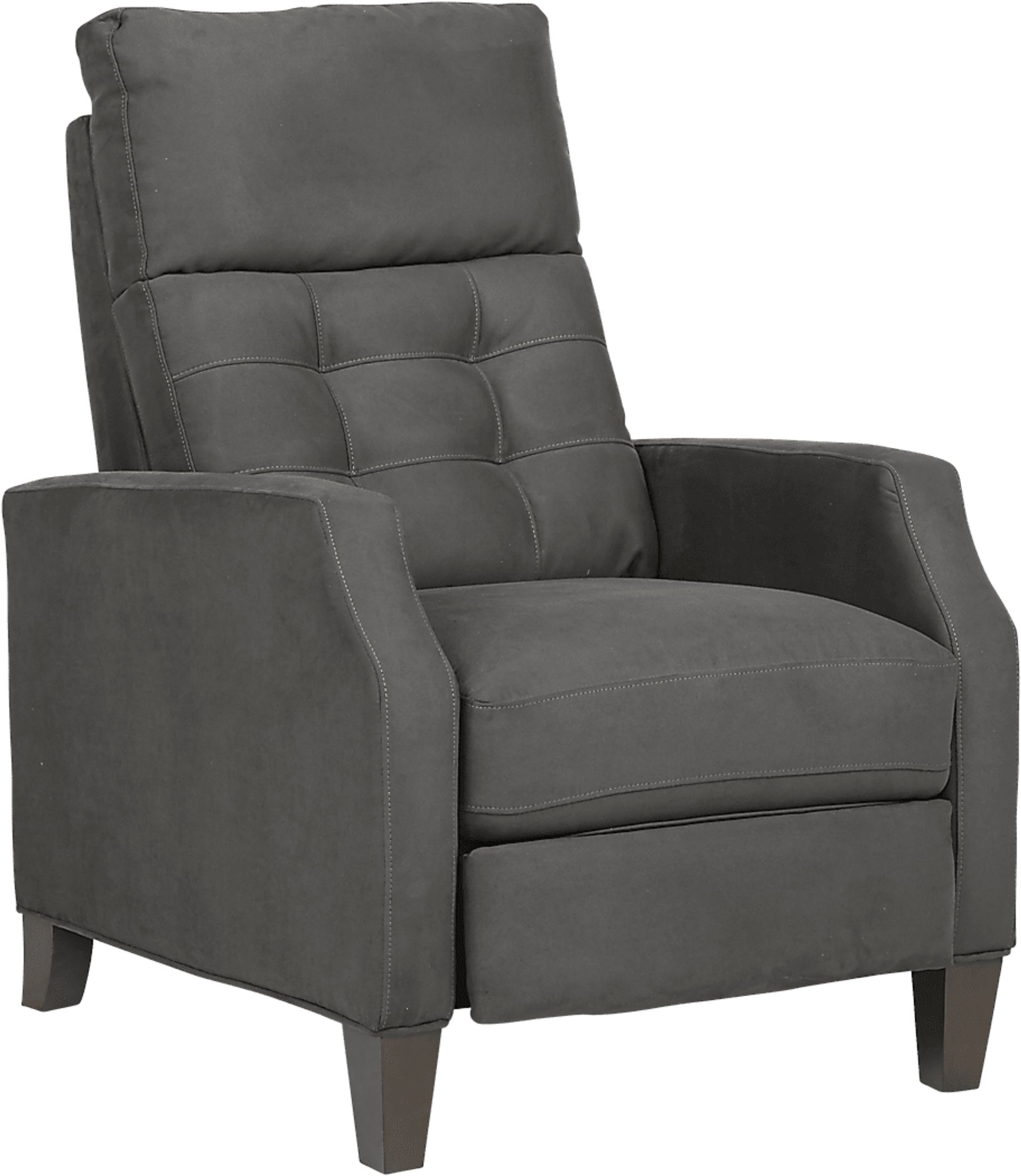 Bromfield Slate Microfiber Pushback Recliner - Image 1