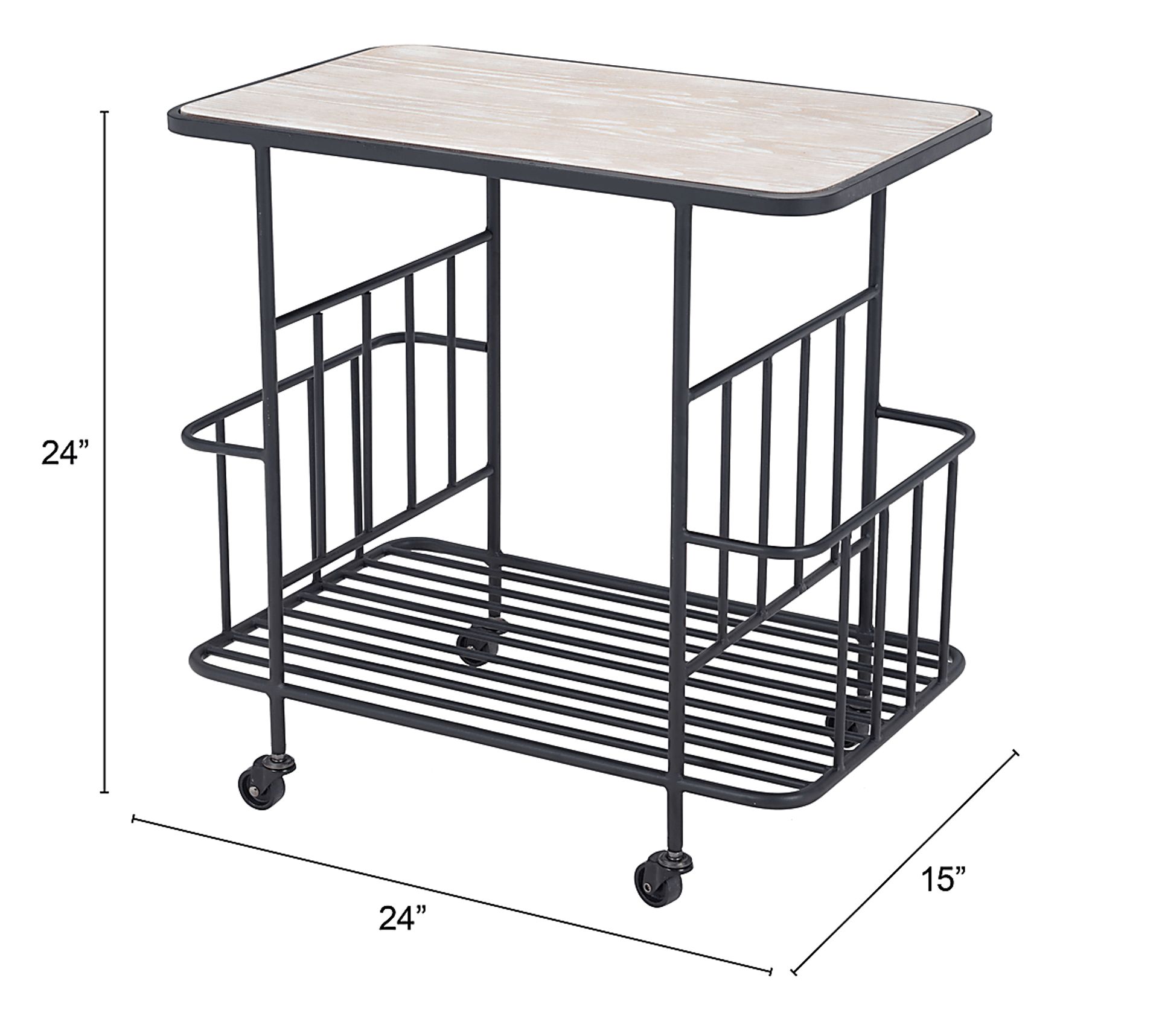 Bromley Black Bar Cart - Image 6