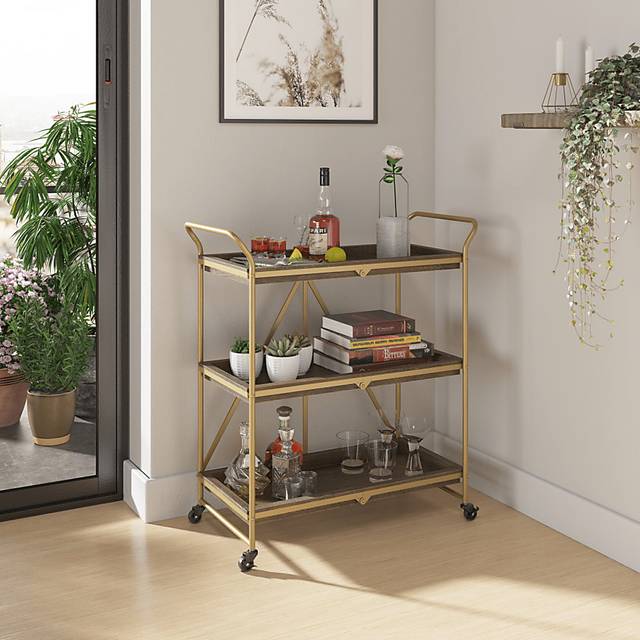 Bronbreck Brown Bar Cart - Thumbnail - Image 4