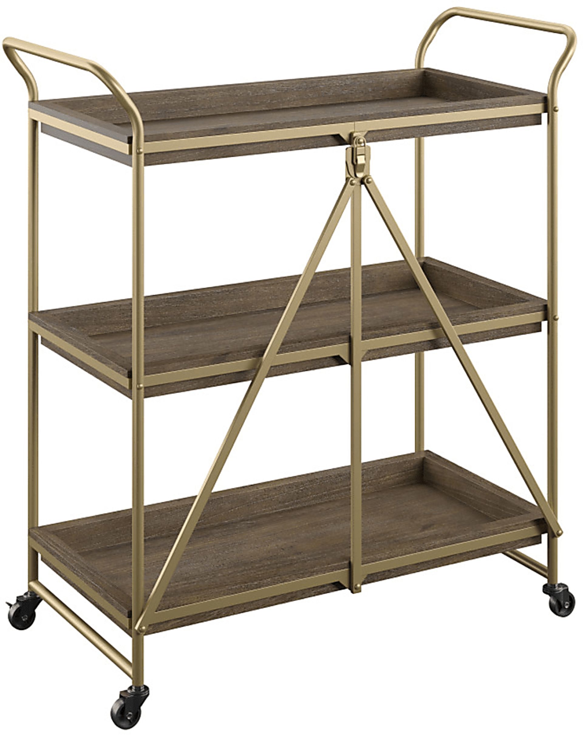 Bronbreck Brown Bar Cart - Image 9