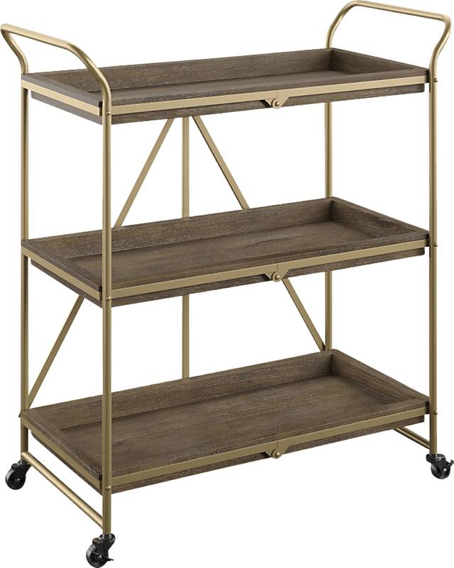 Bronbreck Brown Bar Cart - Thumbnail - Image 1