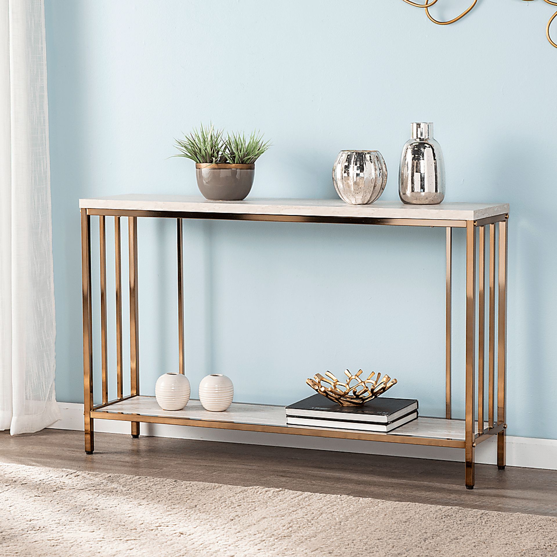 Bronton Gold Console Table - Image 2